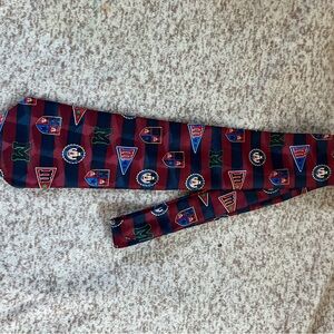 Red and Blue Disney Mickey Mouse Patterned Tie